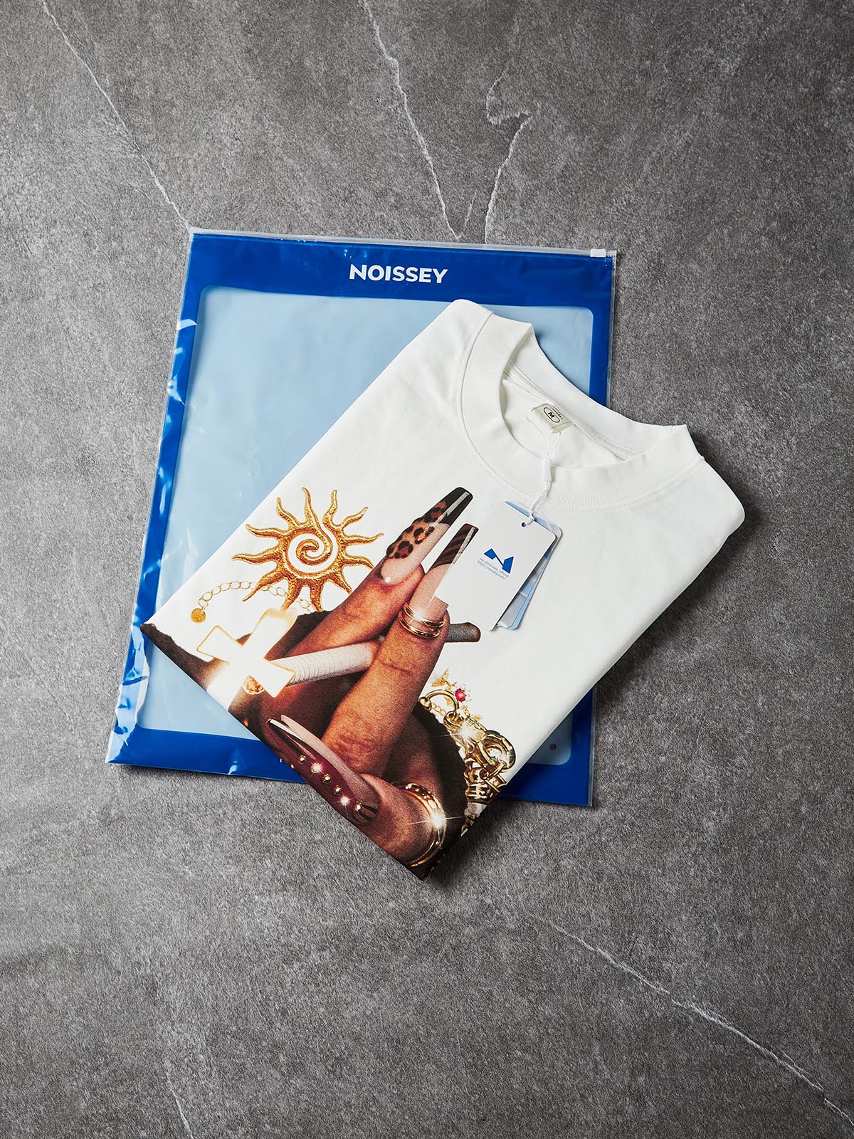 NOISSEY "Leopard Nails" White Tee - Oversized Graphic T-Shirt