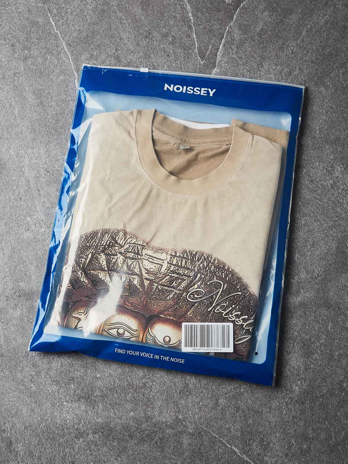 NOISSEY "Hieroglyphic Grillz" Lip Graphic Tee - Vintage Washed Sand