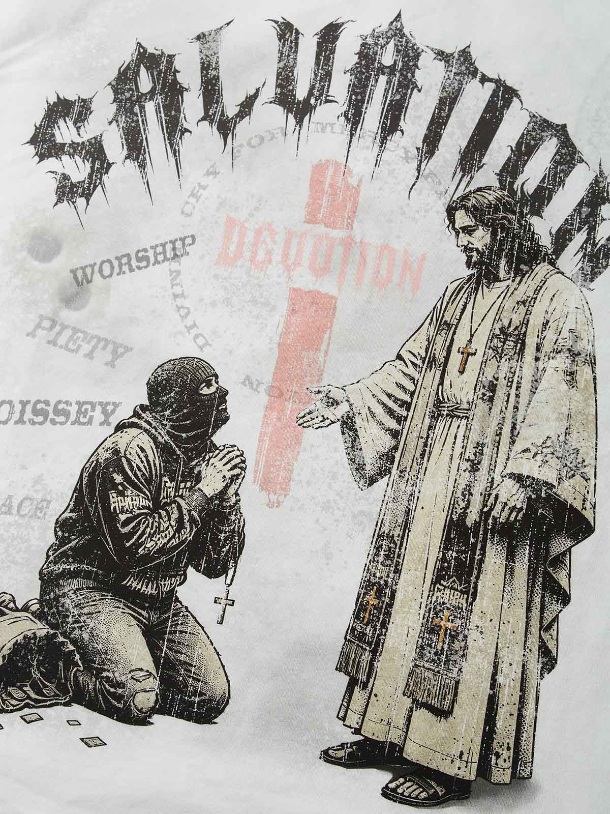 NOISSEY "Salvation & Devotion" Graphic Tee - Heavyweight Studio White