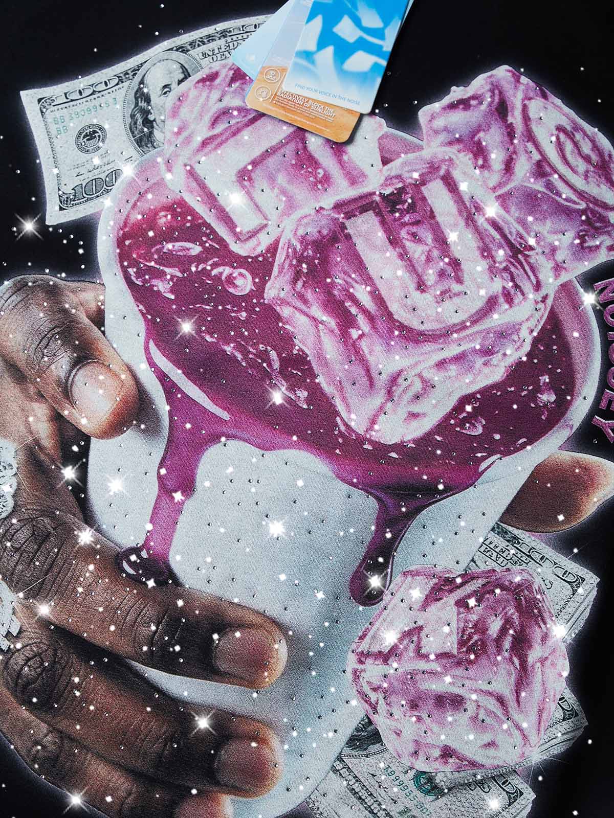 NOISSEY "Frozen Cash" Double Cup Ice-Block Money Graphic Boxy Tee