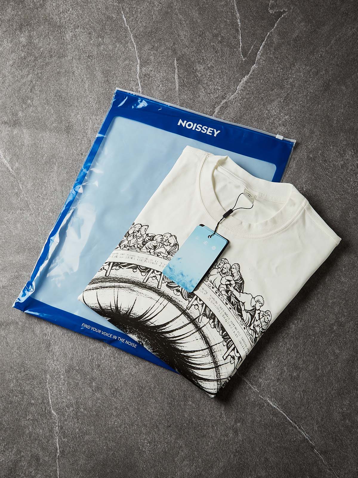 NOISSEY "The Last Supper" Eye Graphic Long Sleeve - Heavyweight White
