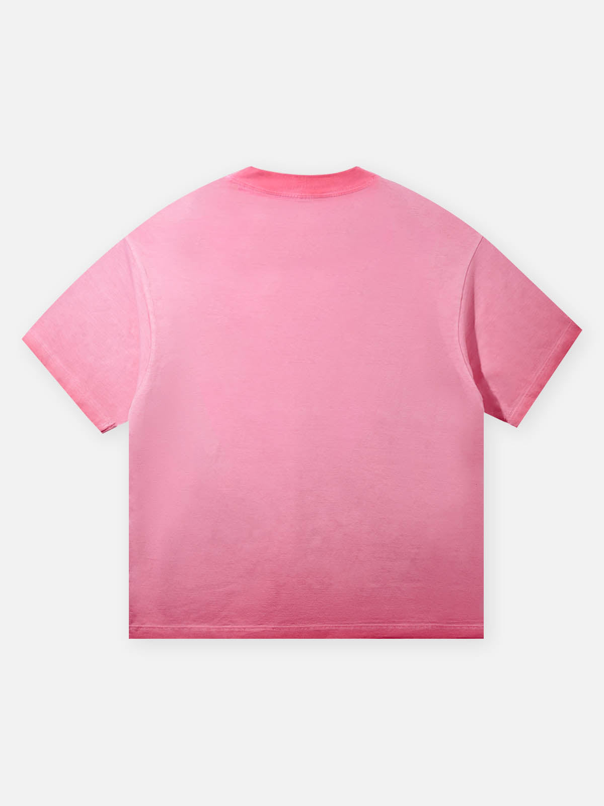 Rich Girl Cat-ear Hat Gradient Pink Washed Print T-shirt