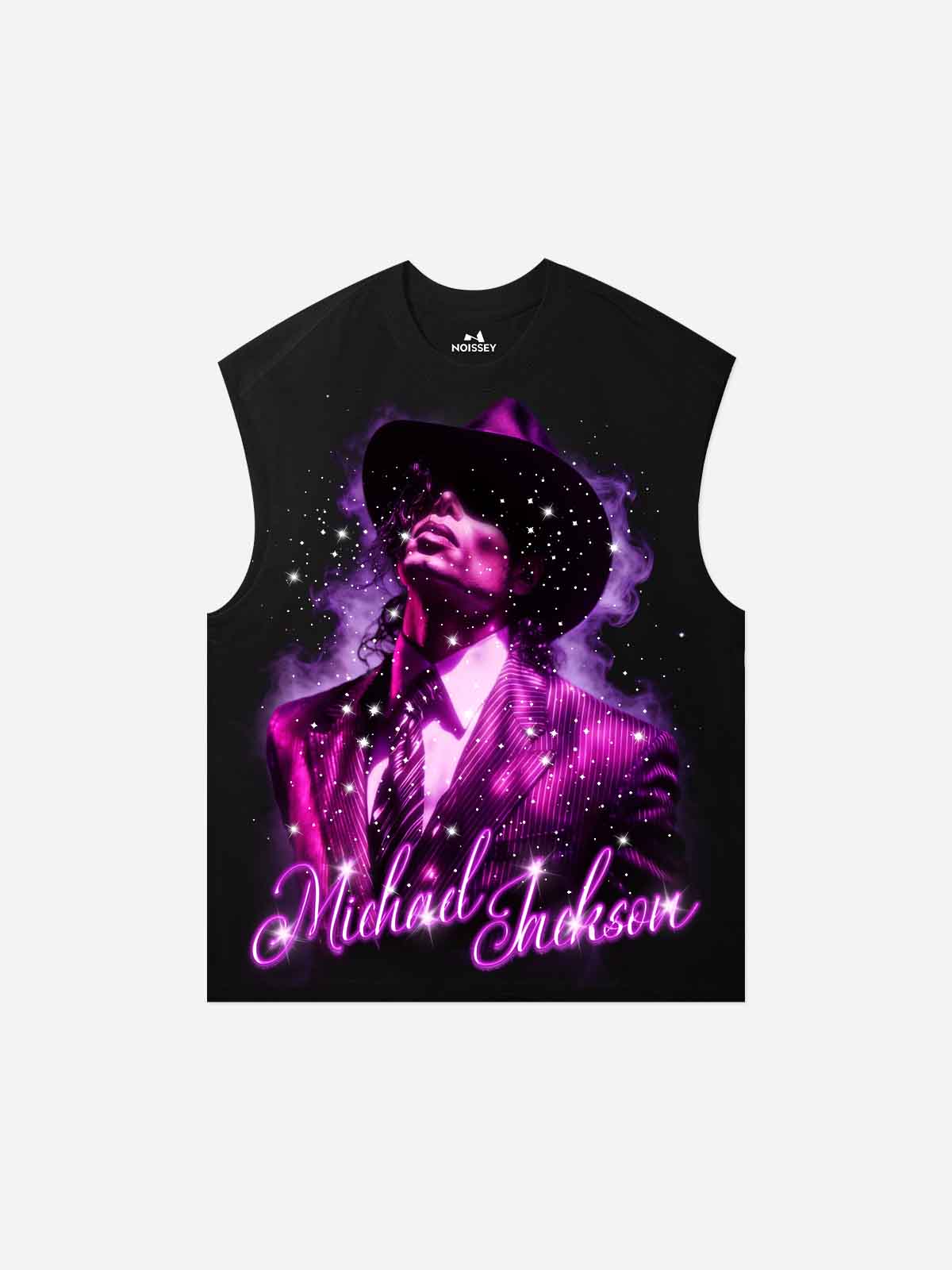 NOISSEY "STARLIGHT CRUISE" REAL-RHINESTONE GRAPHIC TANK TOP