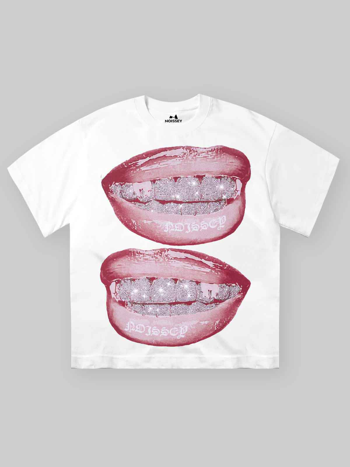 3D Rhinestone Grillz Tee | Authentic "Iced Out" Crystal Detail | NOISSEY