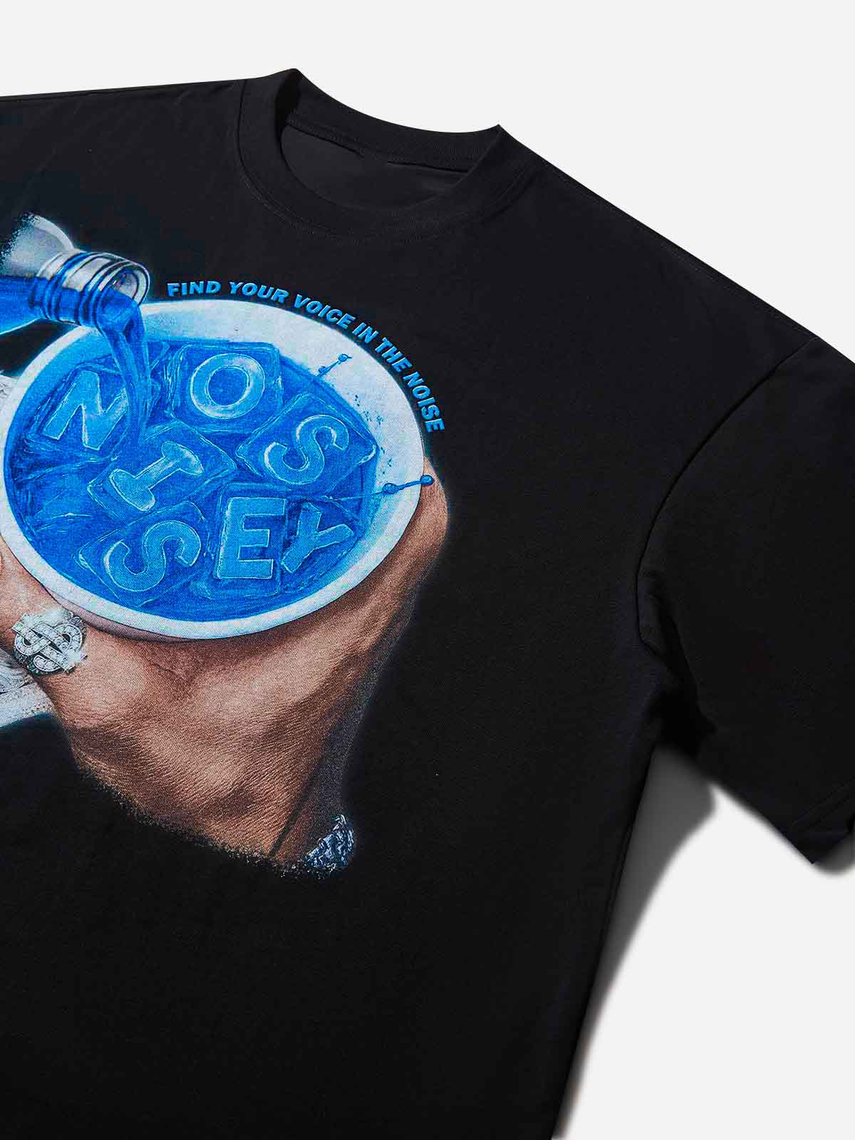 NOISSEY "Cheers to Money" Blue Soup Heavyweight Boxy Tee | Find Your Voice
