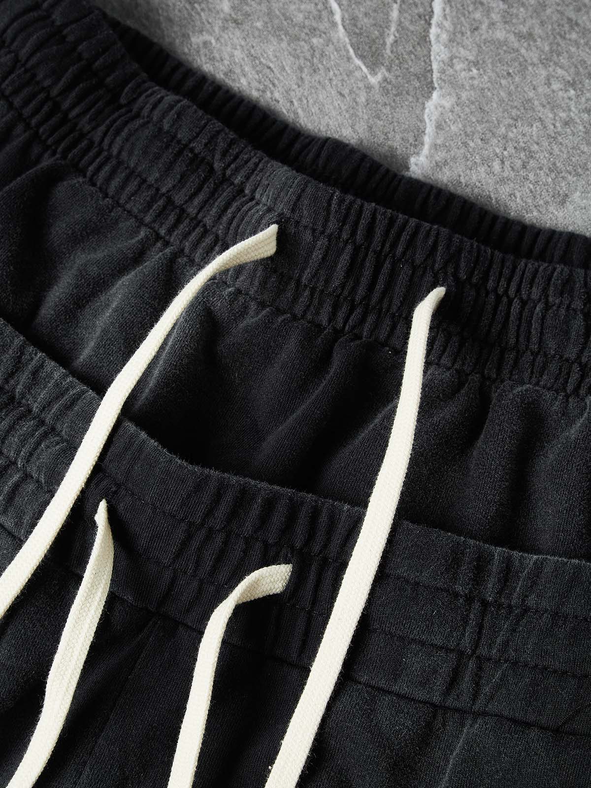 NOISSEY MONO-BLOOM ART PRINT VINTAGE DISTRESSED SWEAT SHORTS