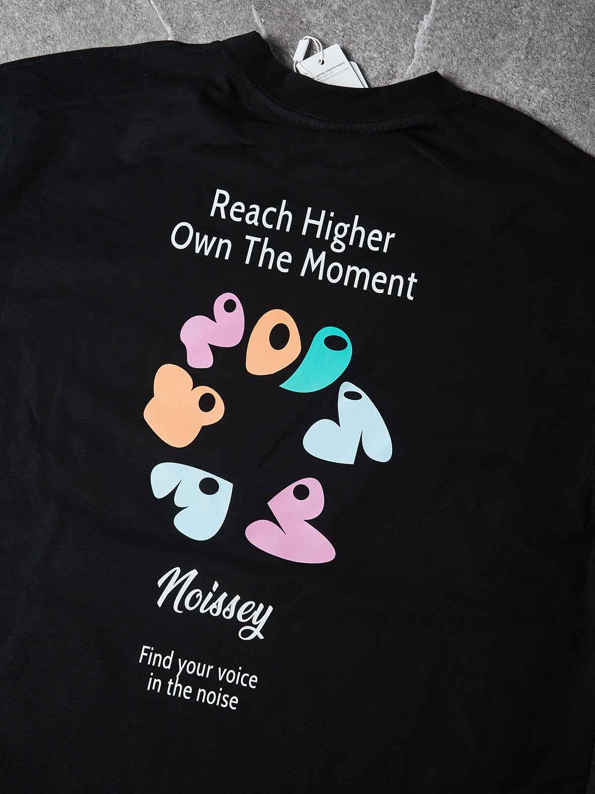 NOISSEY "REACH HIGHER" LOGO MORPH OVERSIZED T-SHIRT