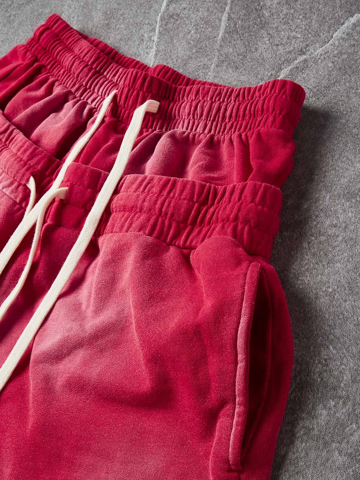 NOISSEY Heavy Sweat Shorts with Rhinestone Gothic Cross - 4 Colors Available