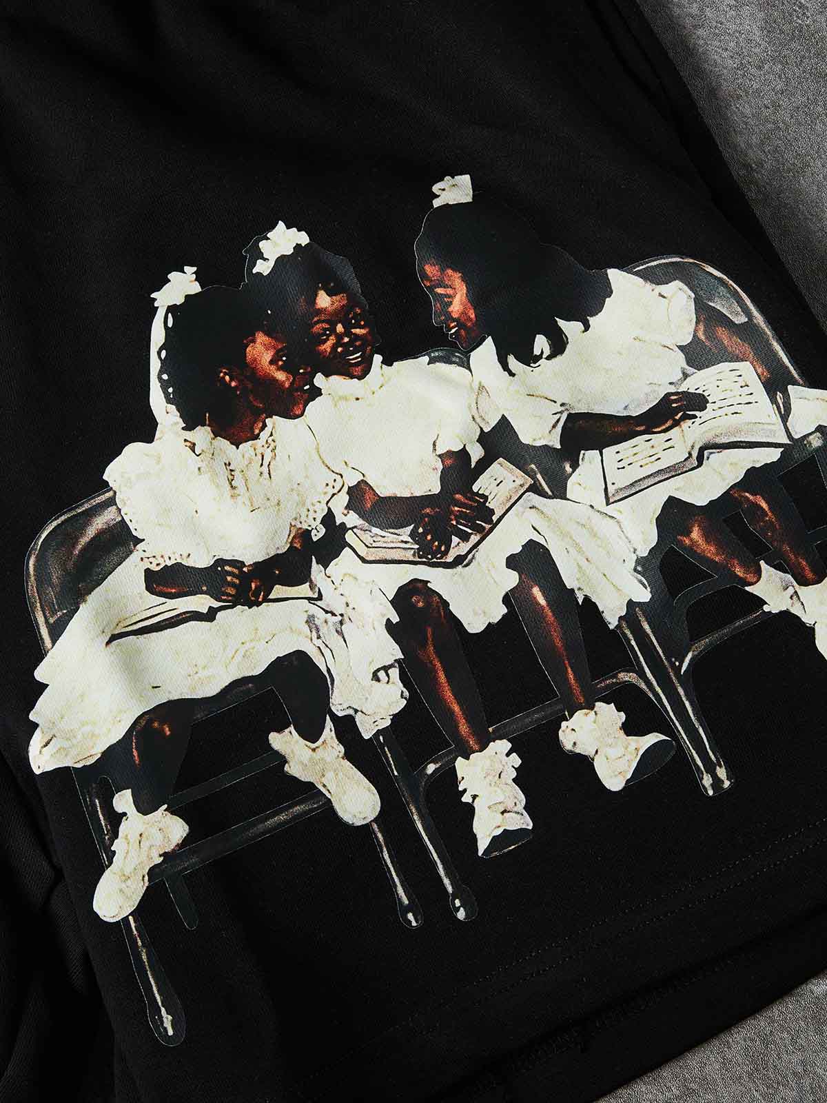 NOISSEY "SACRED INNOCENCE" TRIPLE-CROSS GRAPHIC SWEATPANTS