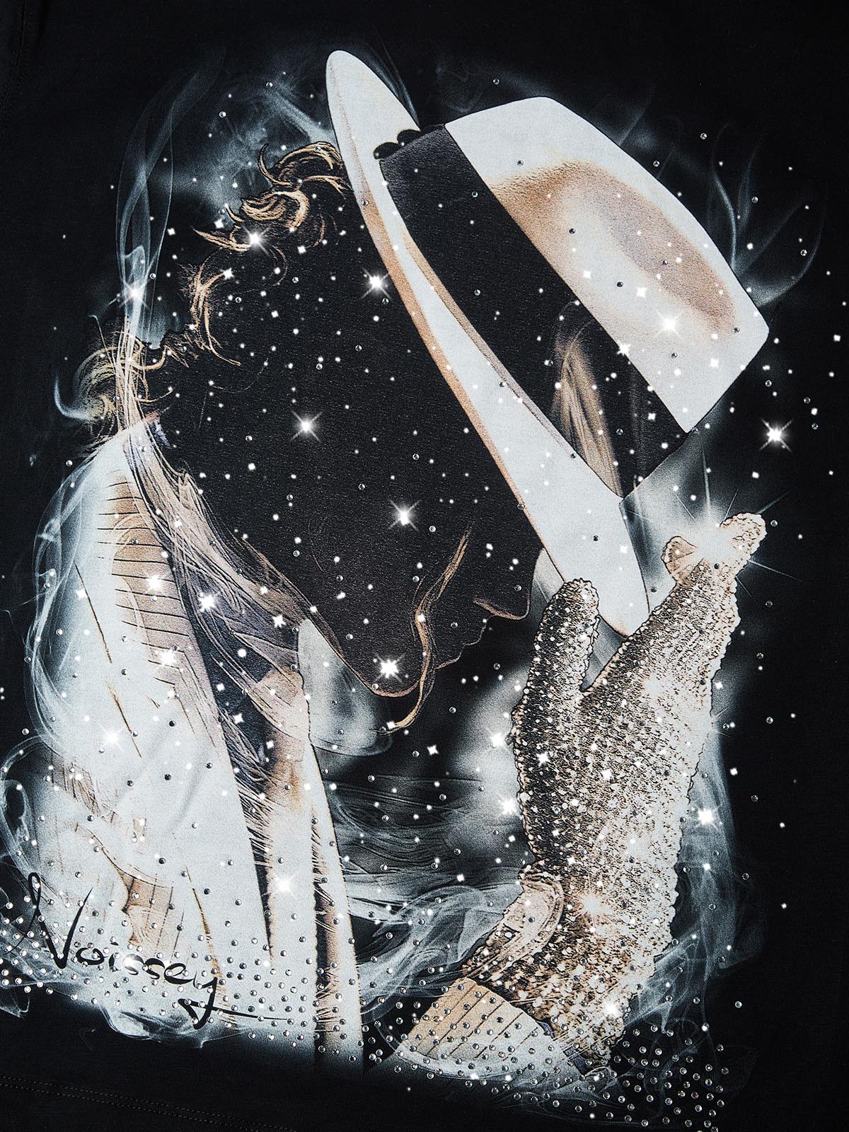NOISSEY "Radiant Legend" Shimmering Smoke & Diamond Art Heavyweight T-Shirt