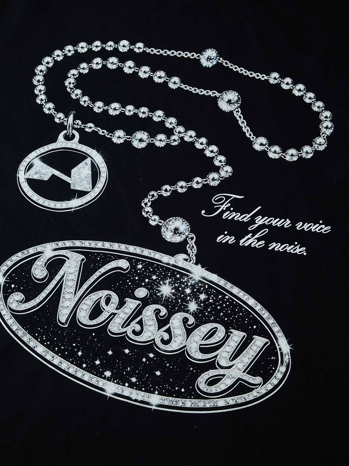 NOISSEY "Diamond Chain Archive" Graphic Boxy Heavyweight Tee - Onyx Black
