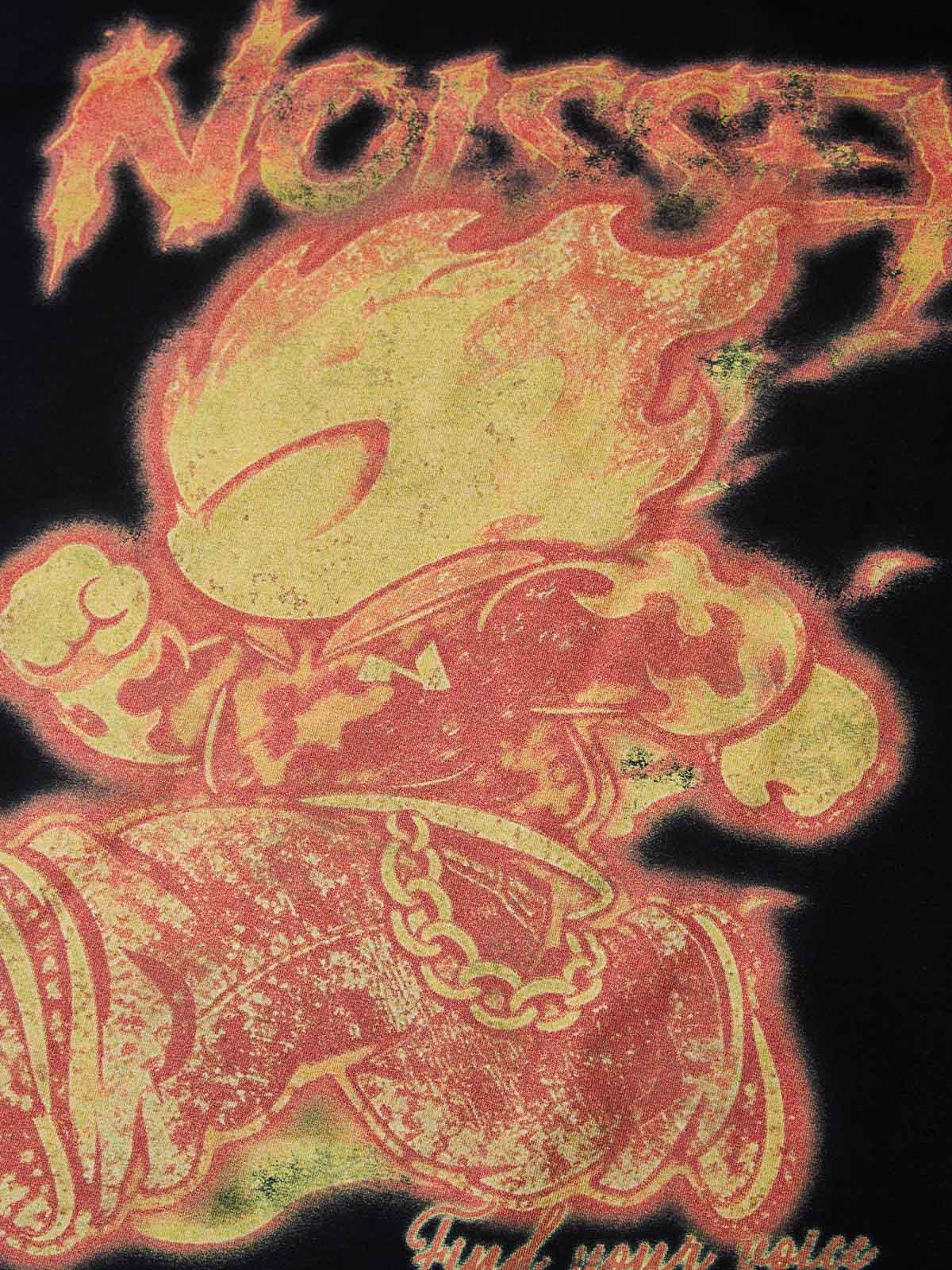 NOISSEY Running Firefigure Art Print Heavyweight Short-Sleeve T-Shirt - Onyx Black