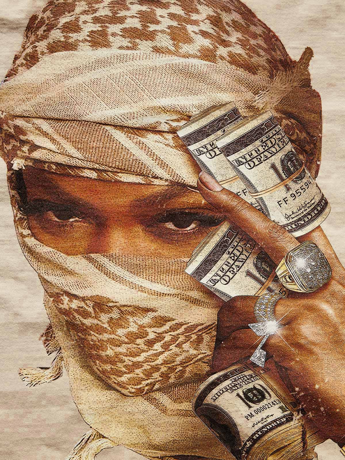 NOISSEY Desert-toned Bandana Graphic T-Shirt