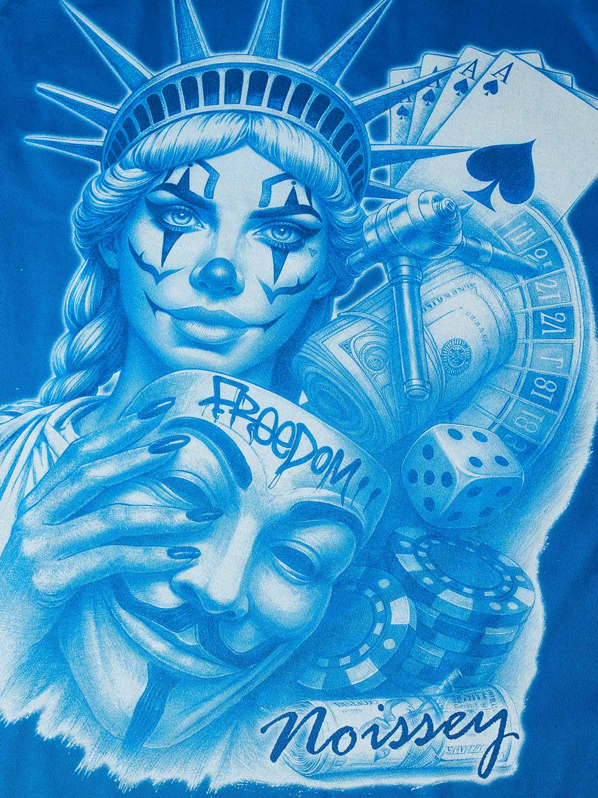 NOISSEY "LIBERTY & JOKER" CHICANO ART TEE - OVERSIZED GRAFFITI PRINT