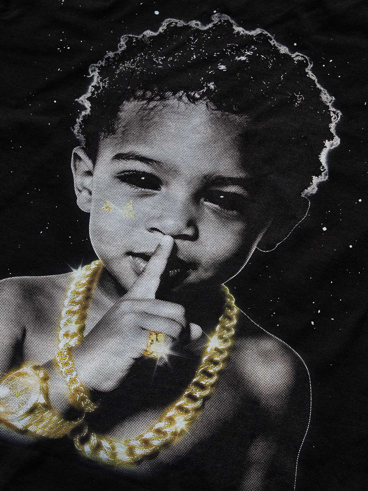 NOISSEY "Silence is Golden" Vintage Rap Portrait Heavyweight Tee
