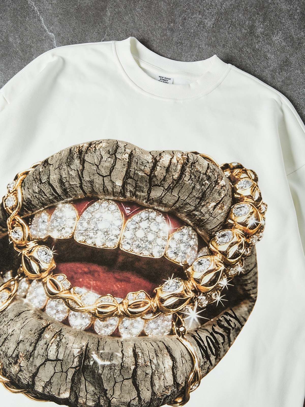 NOISSEY GOLD CHAIN GRILLS - ICED OUT TREE CAMO LONG SLEEVE