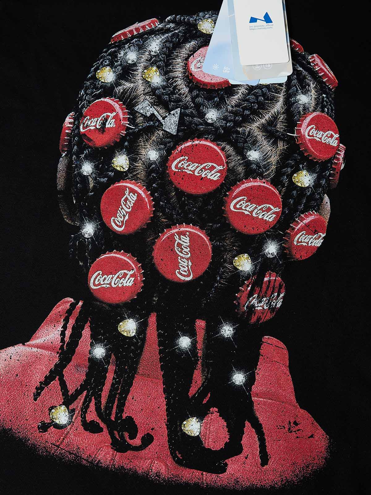 NOISSEY "BOTTLE CAP BRAIDS" POP ART - SHIMMERING OVERSIZED TEE