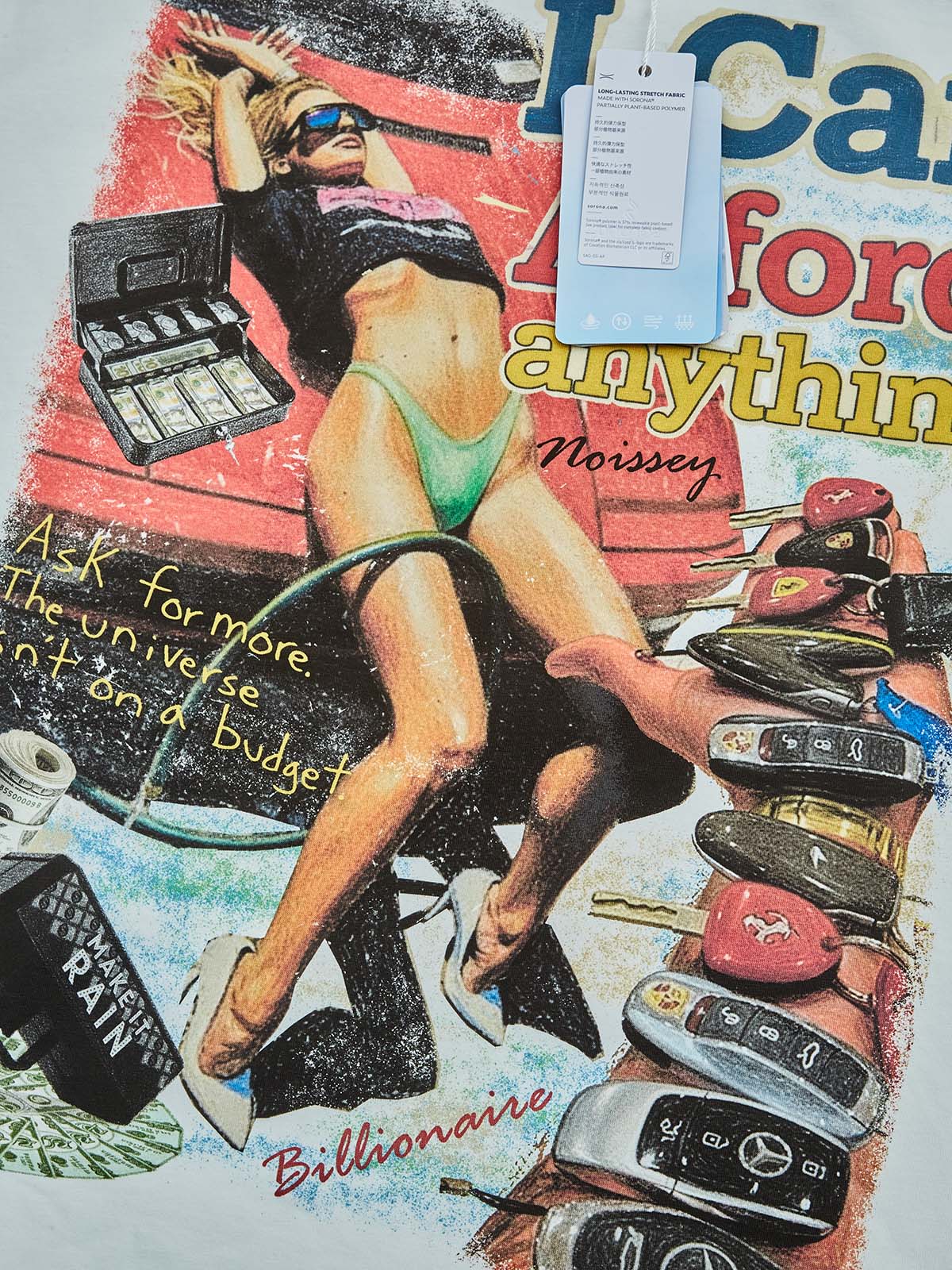 I Can Afford Anything" Vintage Collage Graphic Streetwear Manifestation Oversized T-Shirt