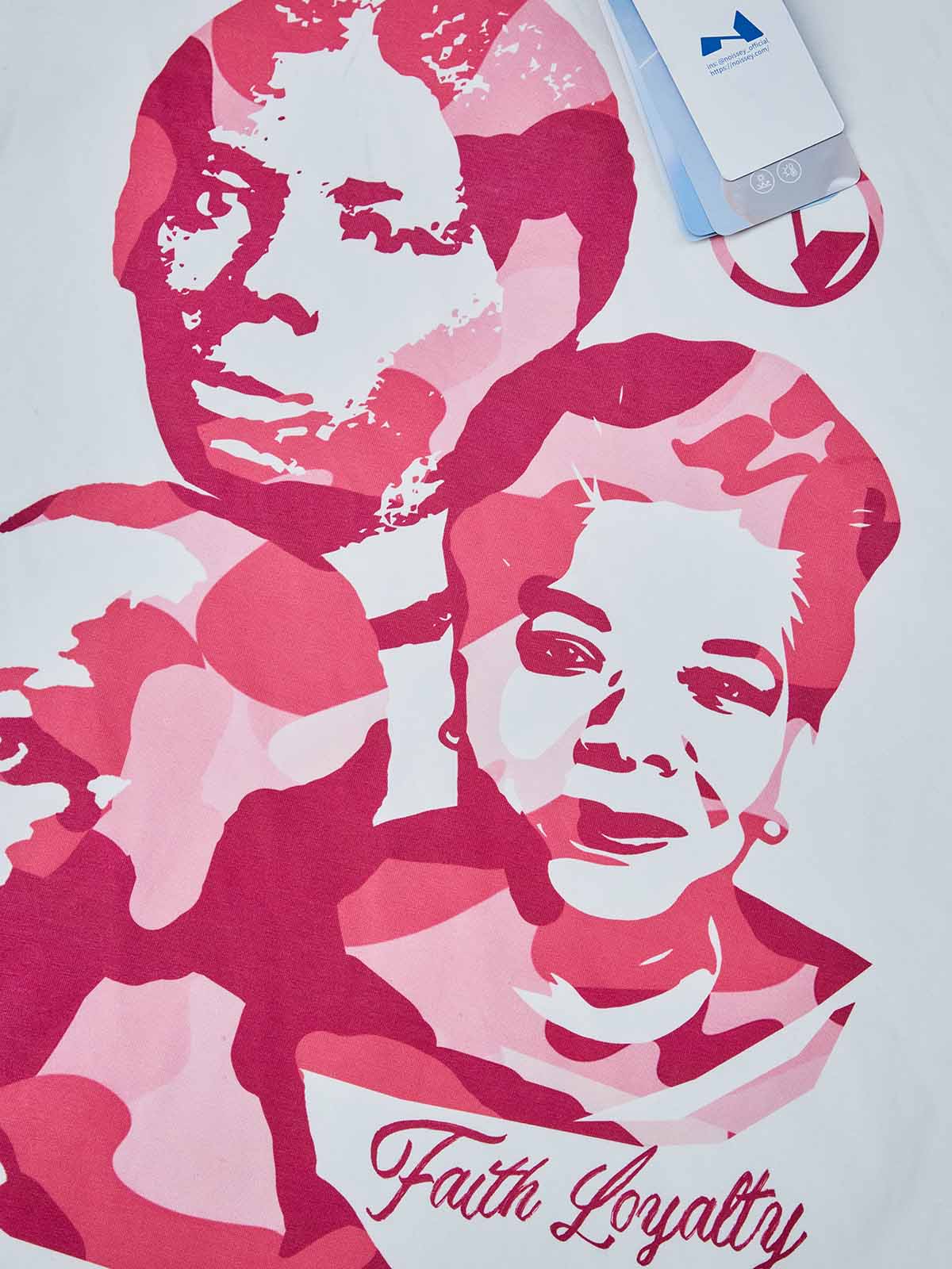 Empowerment in Pink Iconic Portrait Camo Art Graphic T-Shirt