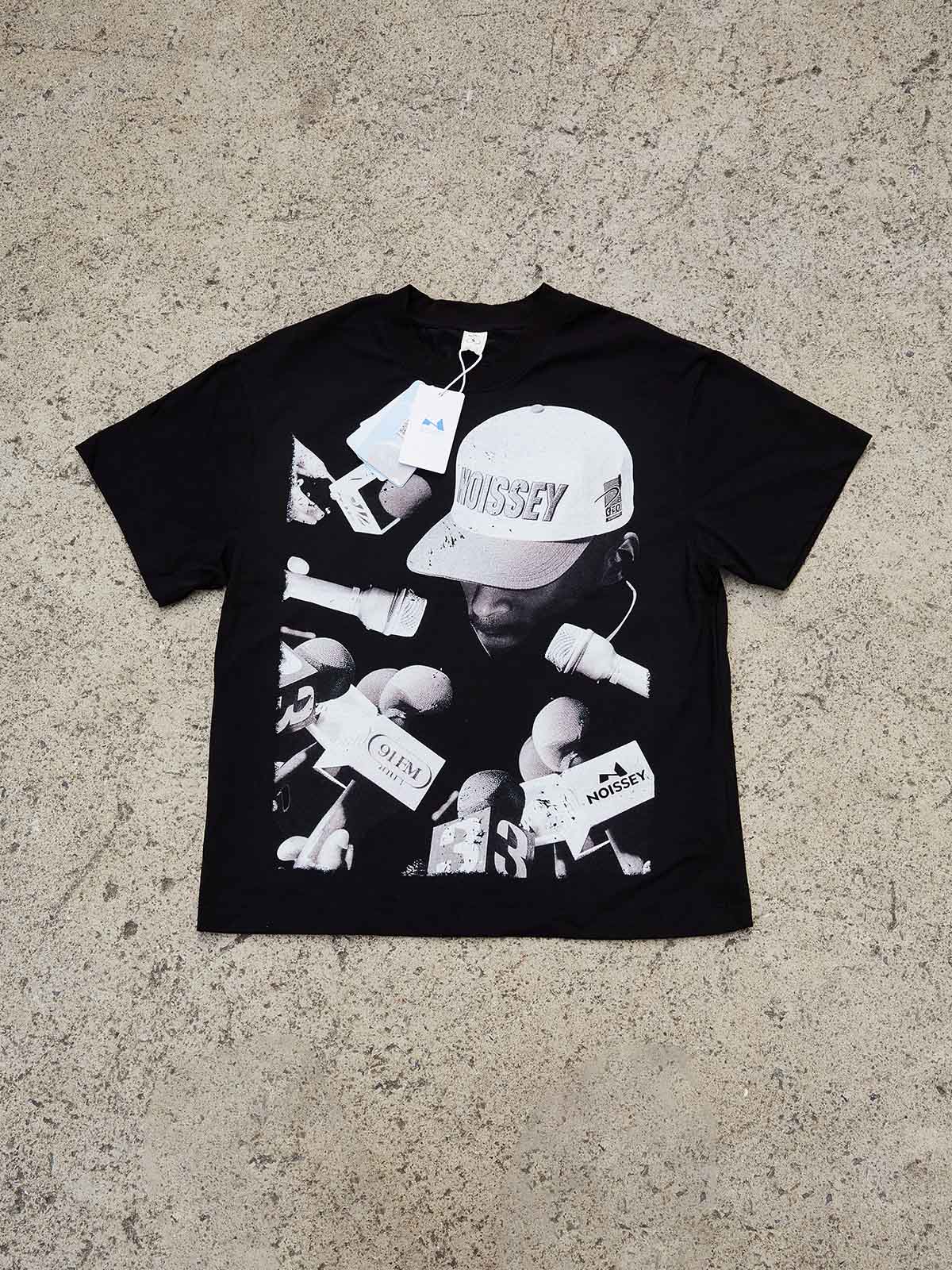 Microphone Press Conference Print Streetwear T-shirt - Heavyweight Cotton