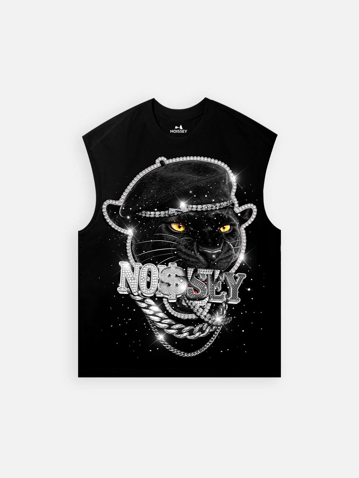 NOISSEY BLACK PANTHER BERET - ICED OUT JEWELRY ART TANK TOP