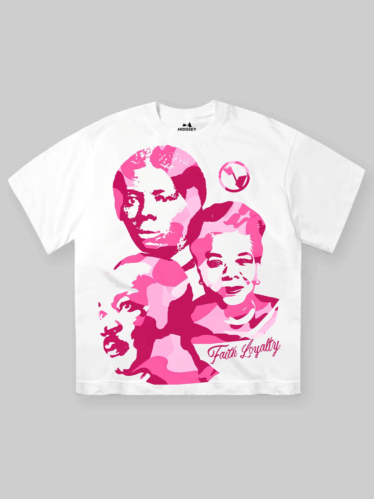 Empowerment in Pink Iconic Portrait Camo Art Graphic T-Shirt