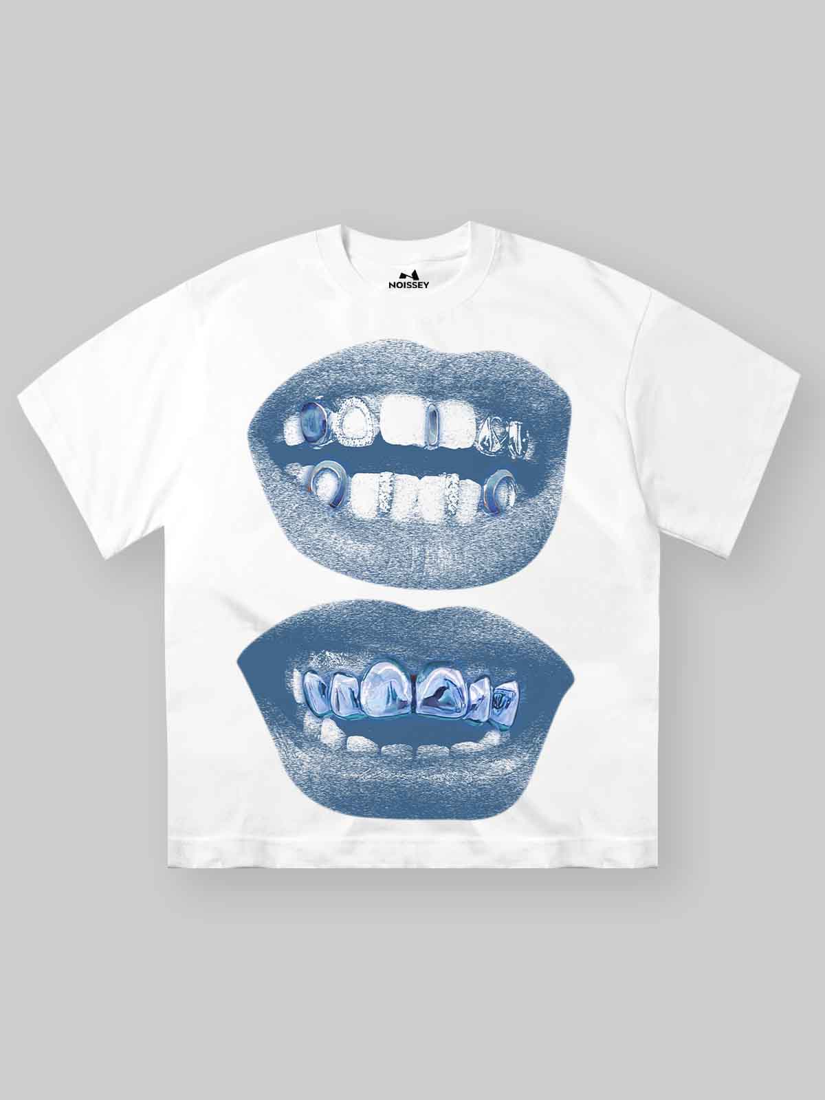 NOISSEY The Original "Blue Lips" Grillz 270g Heavyweight Tee (Standard Fit)