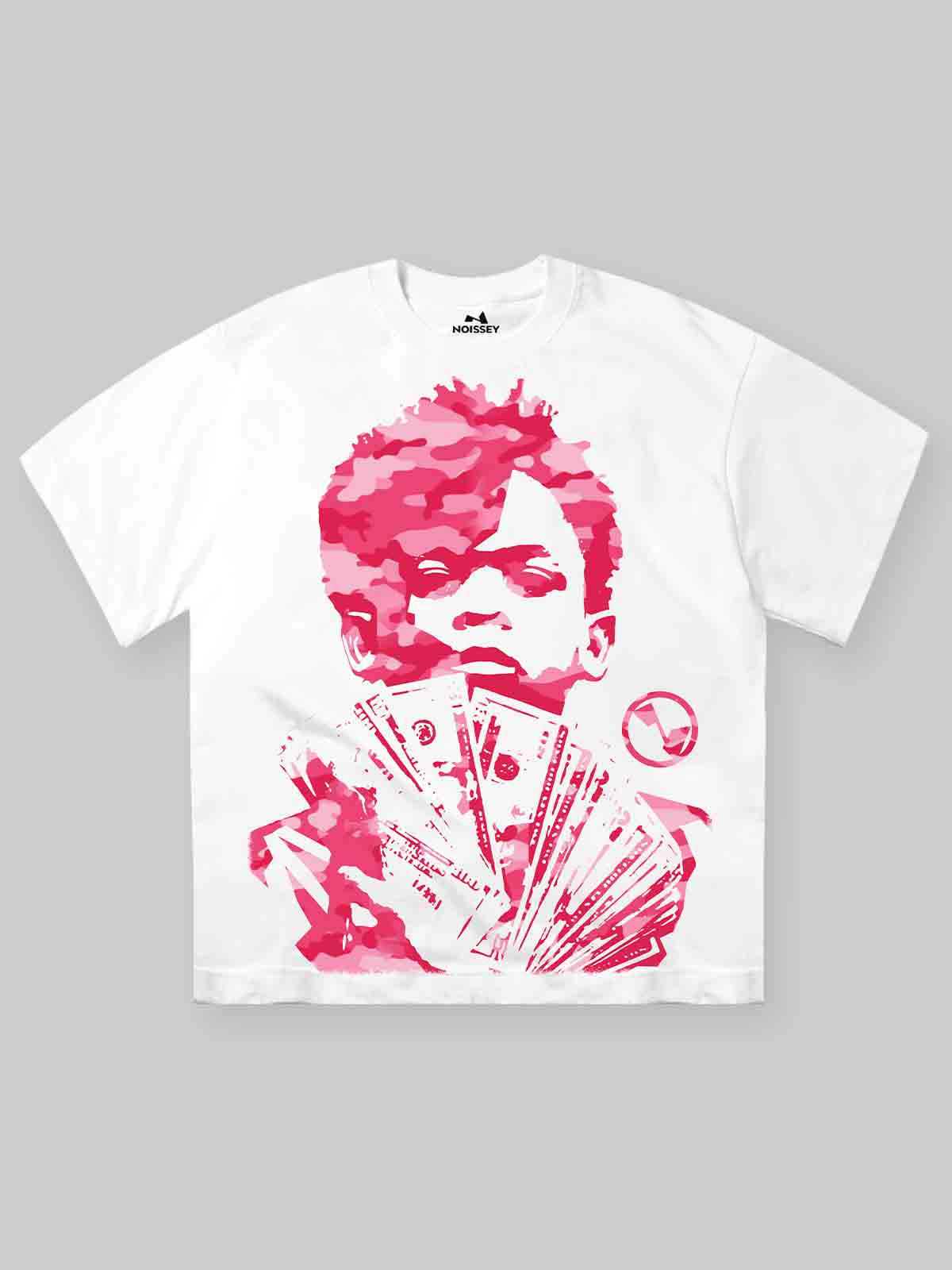NOISSEY Pink Camo "Money Stack" Portrait Cooling Tee