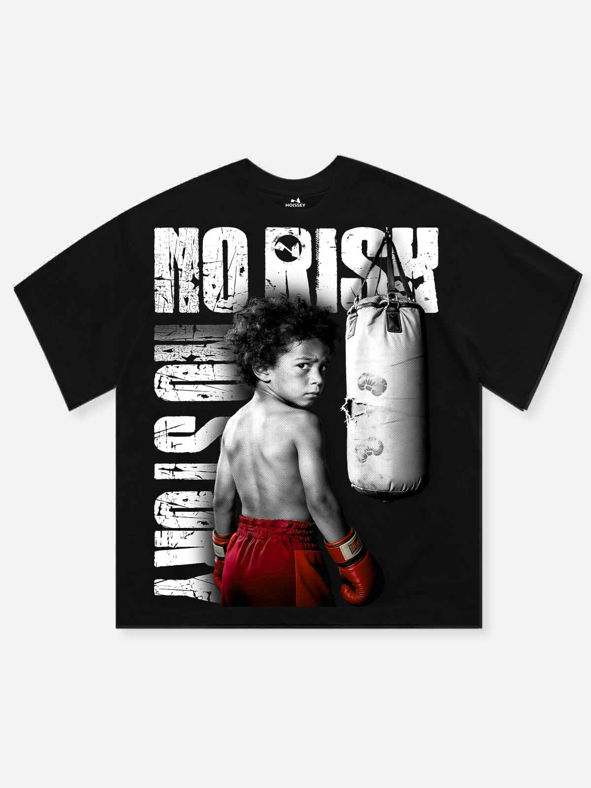 NO RISK NO STORY Heavyweight Cotton T-Shirt - Oversized Movie Poster Print