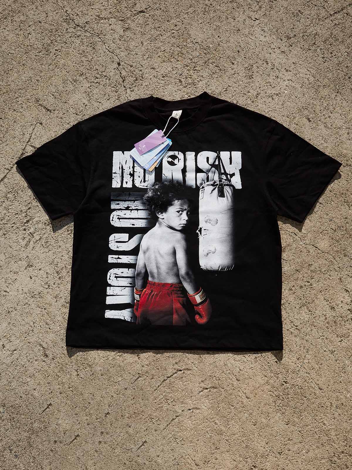 NO RISK NO STORY Heavyweight Cotton T-Shirt - Oversized Movie Poster Print