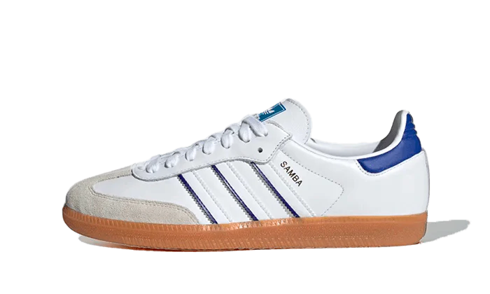 Adidas Samba Leather Cloud White Lucid Blue