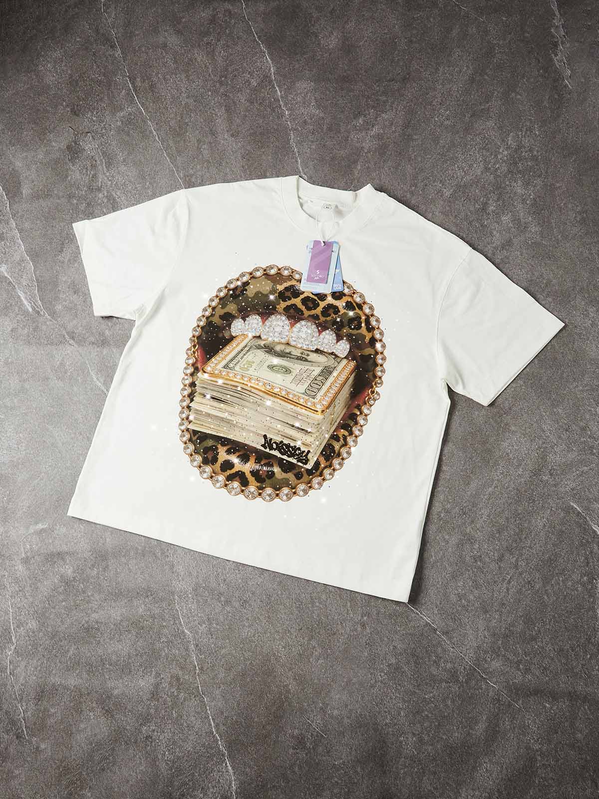 NOISSEY CAMO LEOPARD GRILLS - SHIMMERING DIY ART OVERSIZED TEE