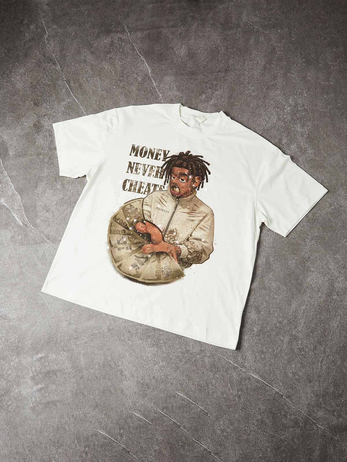 NOISSEY "MONEY NEVER CHEATS" ART PRINT - CASH BELIEF OVERSIZED TEE