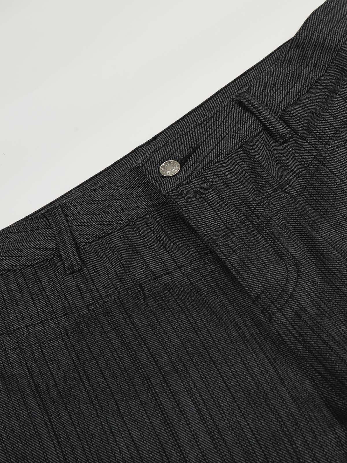 Embroidered Gray-Black Jeans