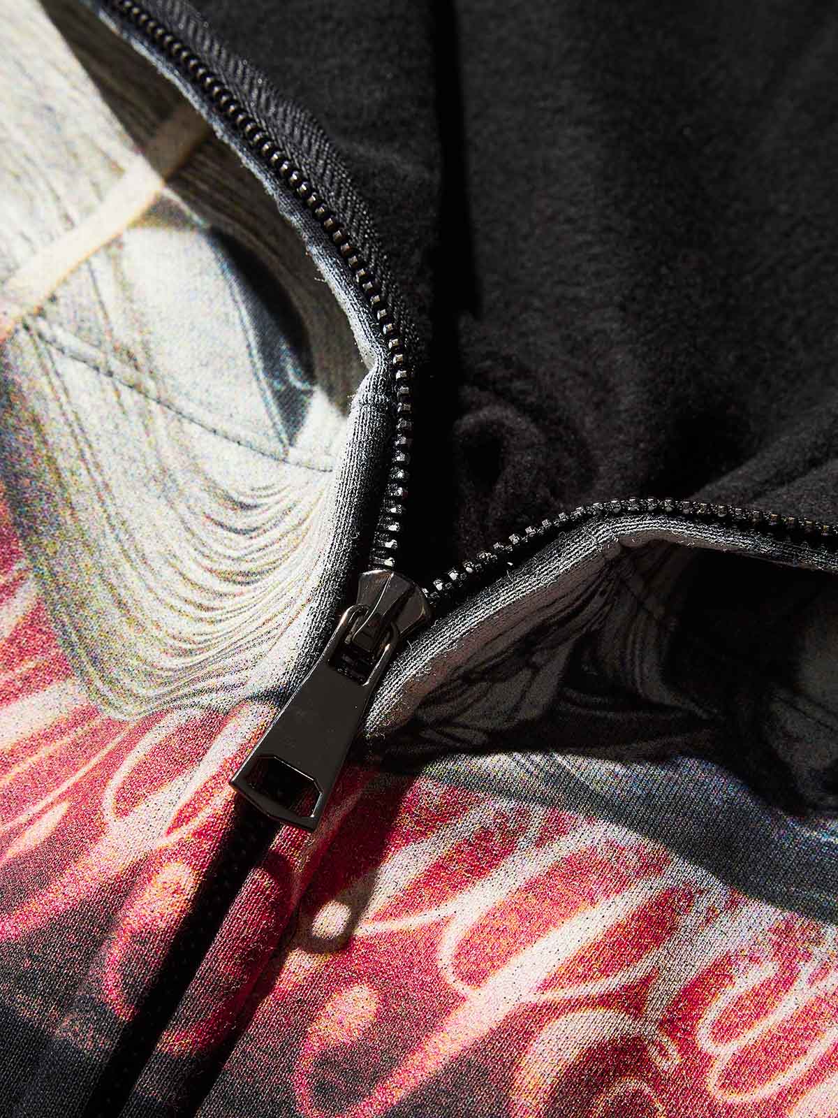 NOISSEY "Money Bite" Diamond Grillz Thermal Zip-Up Hoodie