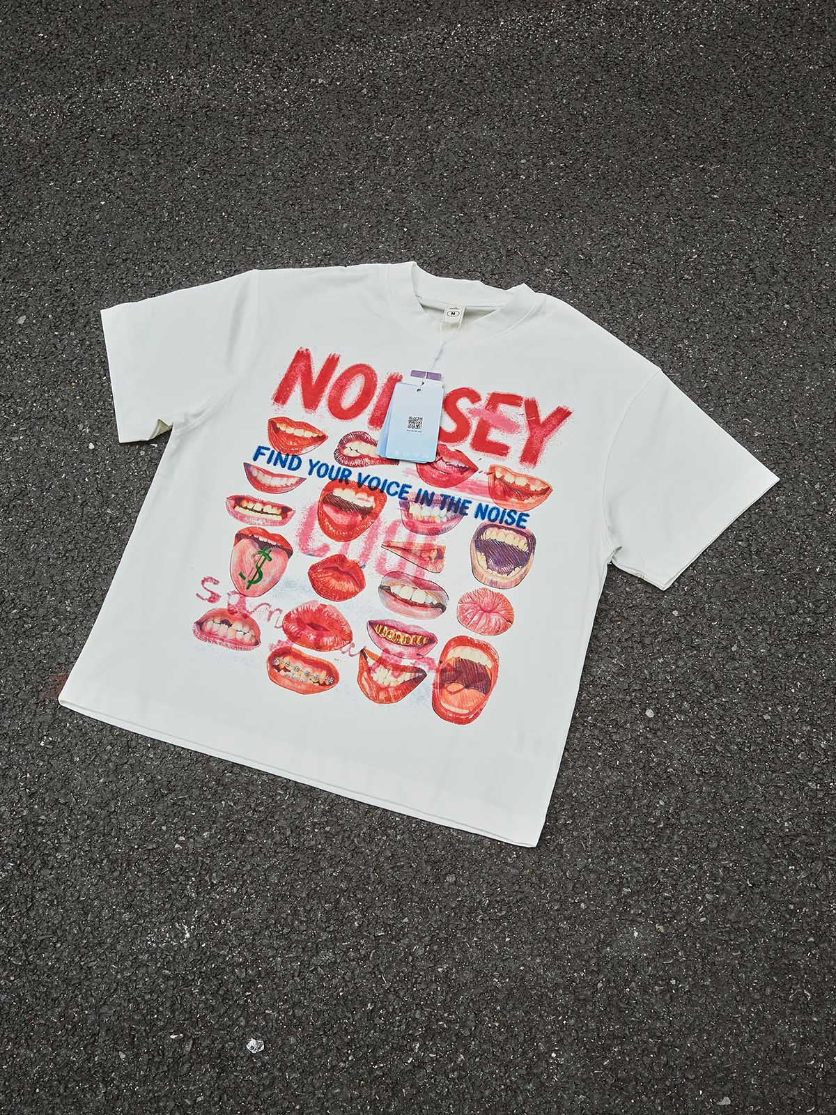 NOISSEY "Find Your Voice" Multi-Lip Pop Art T-Shirt - Graffiti Grillz & Expression Streetwear Tee
