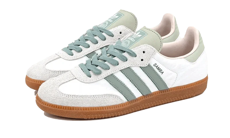 Adidas Samba OG Silver Green Putty Mauve (Women's)