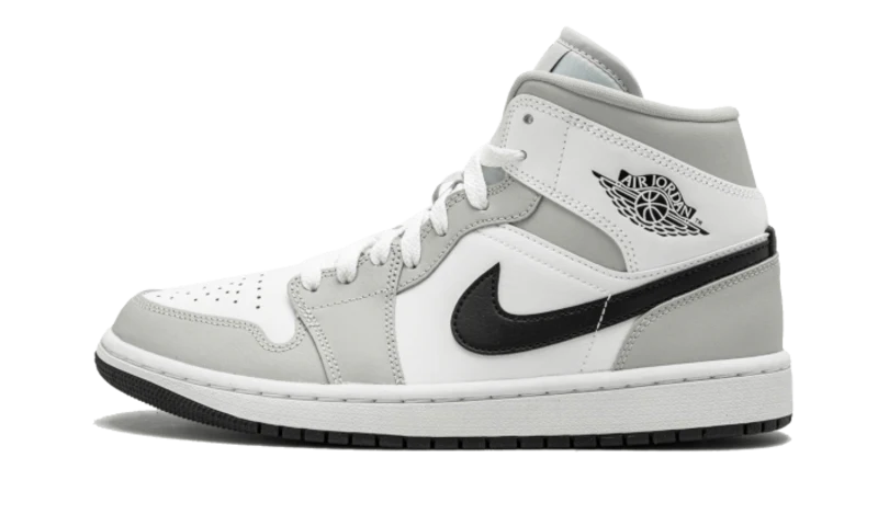 Air Jordan 1 Mid White Light Smoke Gray