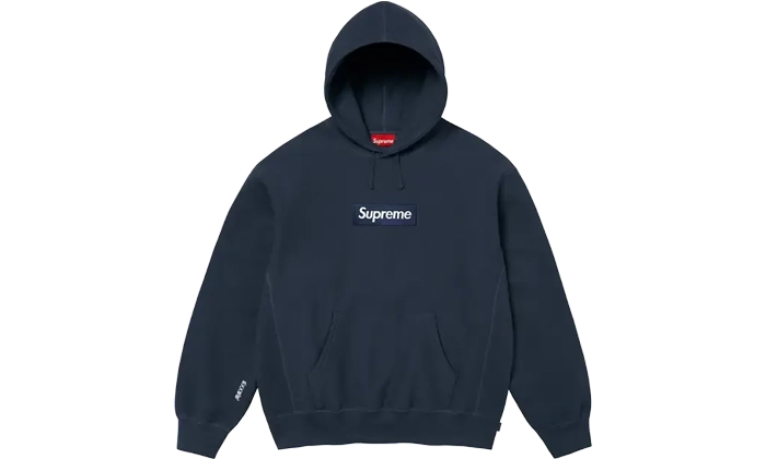 Supreme Hoodie Box Logo Navy Blue (FW25)