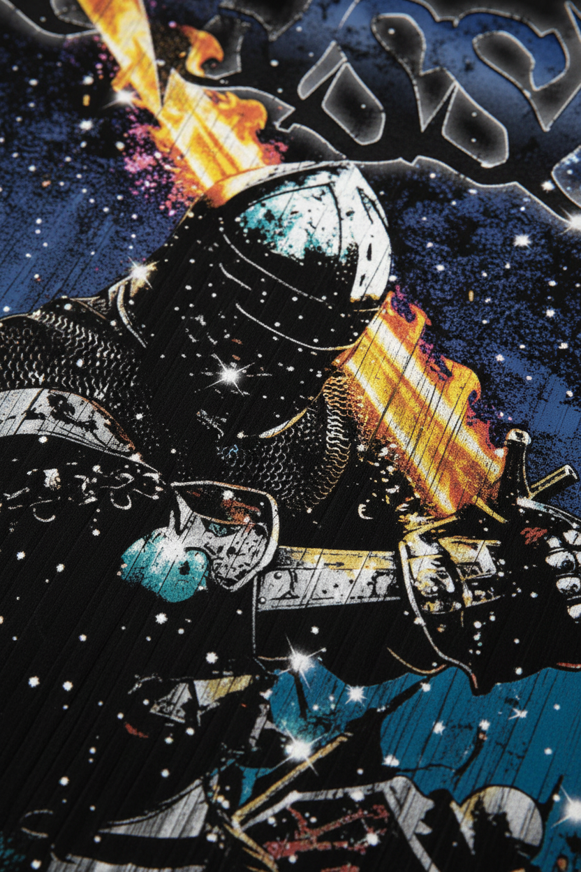 NOISSEY "BOUND BY FATE" FORGED IN FIRE GLITTER KNIGHT TEE
