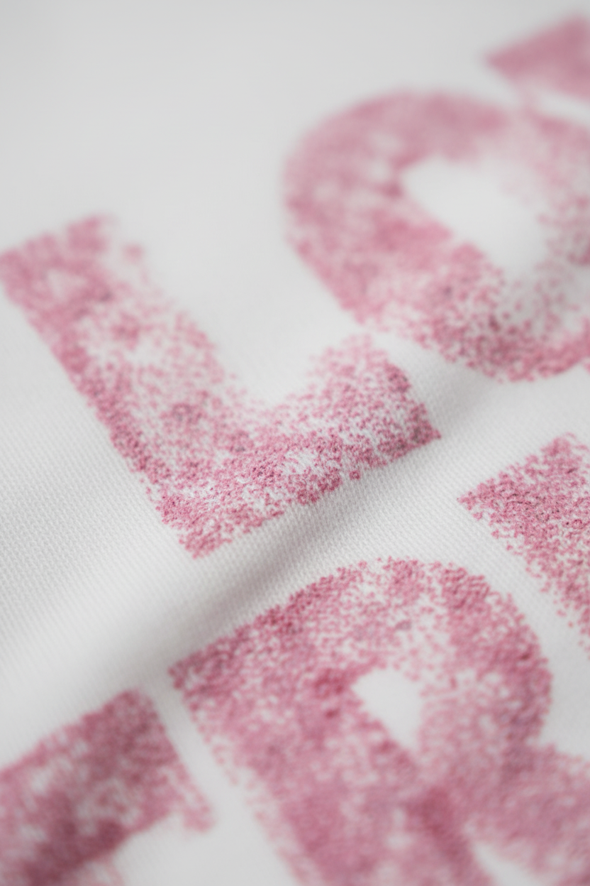 NOISSEY "Lace Romance" Tactile Flower Texture LOVE TRUST BELIEVE Oversized Tee